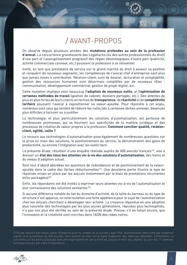 Avant propos - Etude
