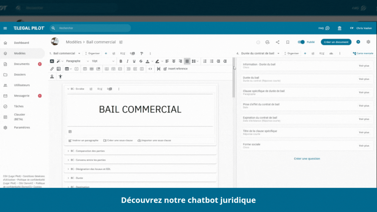 chatbot juridique IA